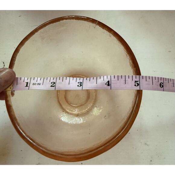 John Gilmor Glassworks Signed Copper Wave Textured Glass Bowl RARE Art Glass - Picture 10 of 10